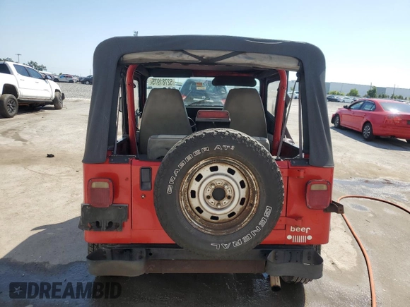 1994 Jeep Wrangler S with VIN 1J4FY19P7RP456133, listed as a Copart auction lot 52781975 with 295,953 mi miles and Salvage Title. Bid and sale history available at carsss.com. Image 6.