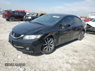 2015 Honda Civic EX-L with VIN 19XFB2F93FE094400, listed as a Copart auction lot 52739475 with 92,108 mi miles and Salvage Title. Bid and sale history available at carsss.com. Image 1.