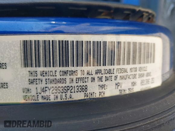 1995 Jeep Wrangler z VIN 1J4FY29S3SP213368, wystawiony jako IAAI lot #42425240 z przebiegiem 96 473 mil mil oraz . Historia ofert i sprzedaży dostępna na DreamBid. Obrazek 9.