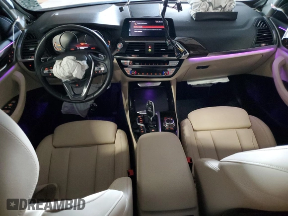 2021 BMW X3 xDrive30i with VIN 5UXTY5C0XM9E14243, listed as a Copart auction lot 50963755 with 27,539 mi miles and Non Repairable. Bid and sale history available at DreamBid. Image 8.