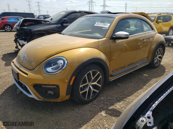 2018 Volkswagen Beetle Dune with VIN 3VWSD7AT4JM707547, listed as a Copart auction lot 64737064 with 0 mi miles and Salvage Title. Bid and sale history available at carsss.com. Image 1.