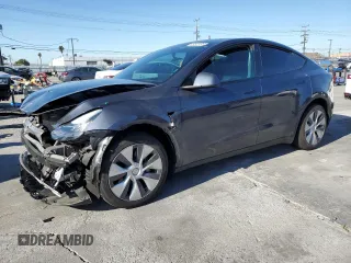 2023 Tesla Model Y Long Range with VIN 7SAYGDEE6PA032862, listed as a Copart auction lot 46542405 with 12,181 mi miles and Salvage Title. Bid and sale history available at DreamBid. Image 1.