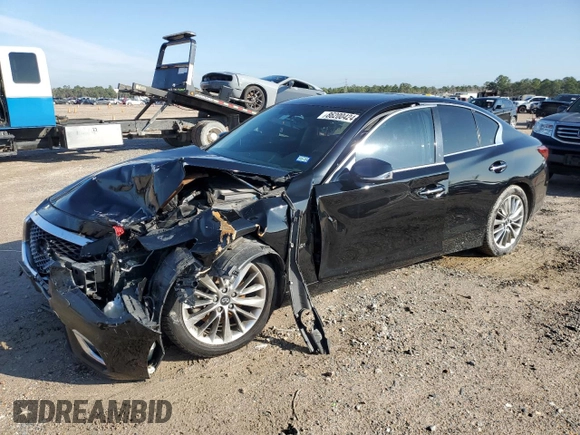 2018 Infiniti Q50 Sport with VIN JN1EV7AP7JM363050, listed as a Copart auction lot 86200424 with 98,433 mi miles and Salvage Title. Bid and sale history available at carsss.com. Image 1.