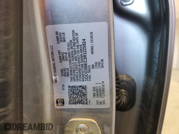 2024 Chevrolet Colorado 2WD Work Truck z VIN 1GCGSBEC2R1225924, wystawiony jako Copart lot #46835315 z przebiegiem Nie podano mil oraz Szkoda całkowita • Salvage title. Historia ofert i sprzedaży dostępna na DreamBid. Obrazek 12.