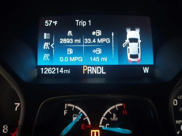 2018 Ford Focus SE with VIN 1FADP3F29JL312721, listed as a IAAI auction lot 41012098 with 126,214 mi miles. Bid and sale history available at carsss.com. Image 15.