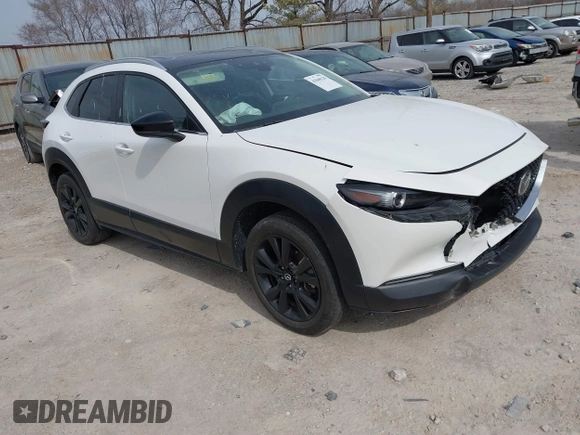 2022 Mazda CX-30 2.5 Turbo with VIN 3MVDMBAY3NM400501, listed as a IAAI auction lot 41840120 with 34,150 mi miles and . Bid and sale history available at carsss.com. Image 1.