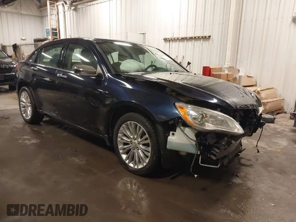 2012 Chrysler 200 Limited with VIN 1C3CCBCB0CN263663, listed as a IAAI auction lot 41621500 with 134,558 mi miles. Bid and sale history available at carsss.com. Image 1.