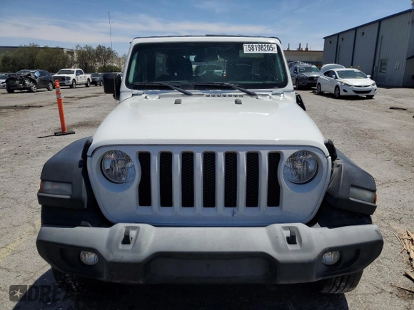 2022 Jeep Wrangler Unlimited Sport S with VIN 1C4HJXDG0NW142272, listed as a Copart auction lot 58198205 with 63,310 mi miles and Salvage title. Bid and sale history available at DreamBid. Image 5.