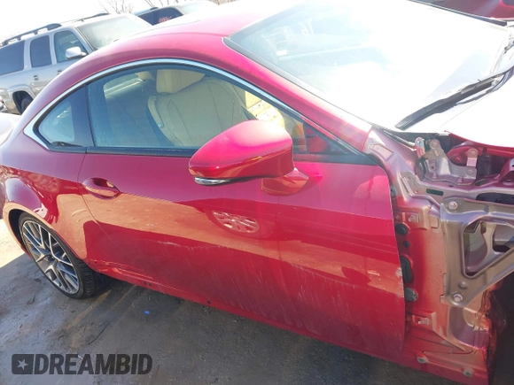 2015 Lexus RC 350 F Sport with VIN JTHSE5BC7F5004605, listed as a IAAI auction lot 41730394 with 68,713 mi miles and . Bid and sale history available at DreamBid. Image 14.