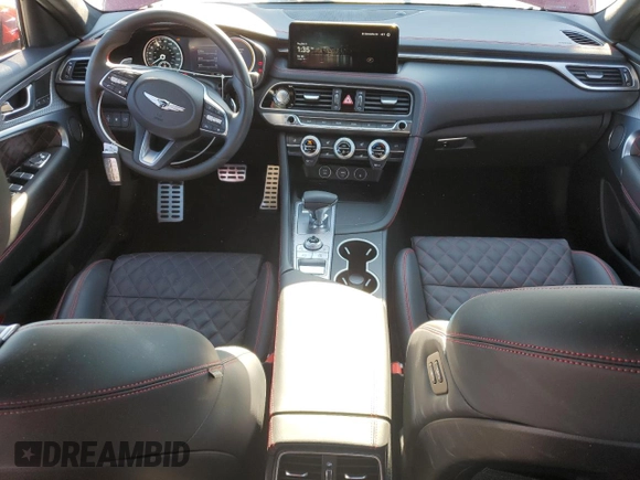 2023 Genesis G70 3.3T with VIN KMTG54TE4PU113825, listed as a Copart auction lot 83207564 with 10,123 mi miles and Salvage Title. Bid and sale history available at DreamBid. Image 8.