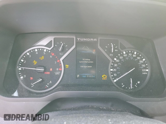 2022 Toyota Tundra 4WD SR5 with VIN 5TFLA5DB8NX049514, listed as a Copart auction lot 45870865 with 51,053 mi miles and Salvage Title. Bid and sale history available at carsss.com. Image 9.