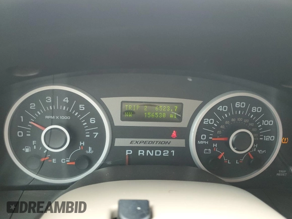 2005 Ford Expedition Eddie Bauer with VIN 1FMFU17585LA11013, listed as a Copart auction lot 55997105 with 156,530 mi miles and Salvage title. Bid and sale history available at DreamBid. Image 9.