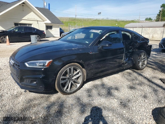 2019 Audi A5 Sportback Prestige with VIN WAUFNCF56KA023860, listed as a Copart auction lot 56330054 with NaN miles and Salvage Title. Bid and sale history available at carsss.com. Image 1.