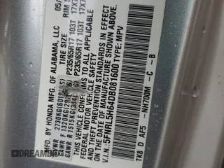 2013 Honda Odyssey EX-L с VIN 5FNRL5H64DB081600, выставлен на аукционе Copart как лот 58409145 с пробегом 186 588 миль миль и Списание • Salvage title. История ставок и продаж доступна на DreamBid. Изображение 13.