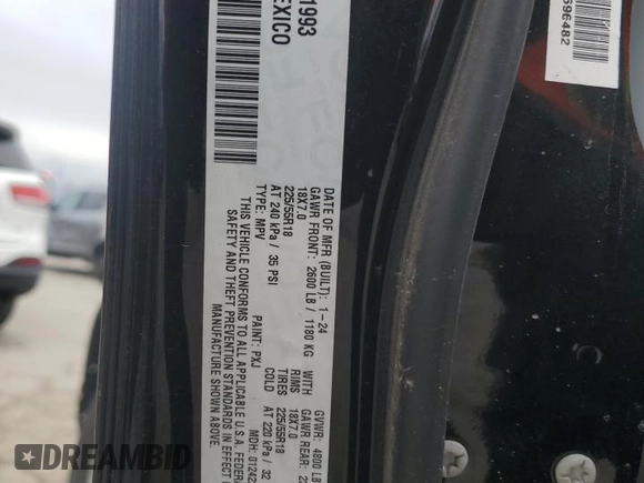 2024 Jeep Compass Latitude Lux with VIN 3C4NJDFN7RT121993, listed as a Copart auction lot 51472985 with 8,457 mi miles and Salvage title. Bid and sale history available at DreamBid. Image 12.