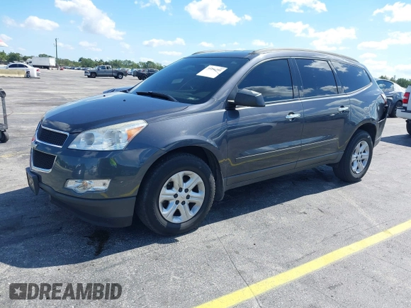2012 Chevrolet Traverse LS with VIN 1GNKRFED0CJ323452, listed as a IAAI auction lot 39494216 with 188,897 mi miles and . Bid and sale history available at DreamBid. Image 2.
