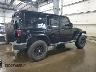 2012 Jeep Wrangler Unlimited Sahara with VIN 1C4BJWEG8CL235893, listed as a Copart auction lot 58195585 with 142,179 mi miles and Salvage title. Bid and sale history available at DreamBid. Image 3.