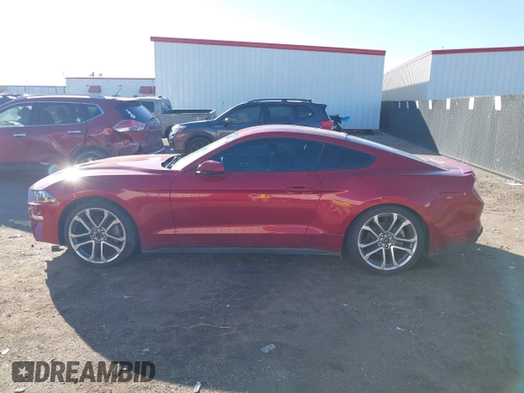 2021 Ford Mustang EcoBoost with VIN 1FA6P8TH8M5129026, listed as a IAAI auction lot 41451125 with 52,018 mi miles. Bid and sale history available at carsss.com. Image 14.