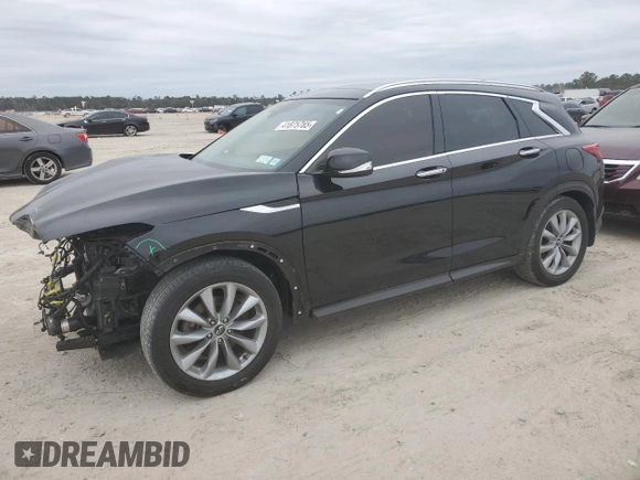 2019 Infiniti QX50 Pure with VIN 3PCAJ5M3XKF137423, listed as a Copart auction lot 41875765 with 27,757 mi miles and Salvage title. Bid and sale history available at DreamBid. Image 1.