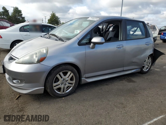 2007 Honda Fit Sport with VIN JHMGD38637S059358, listed as a Copart auction lot 72783224 with 0 mi miles and Salvage Title. Bid and sale history available at carsss.com. Image 1.