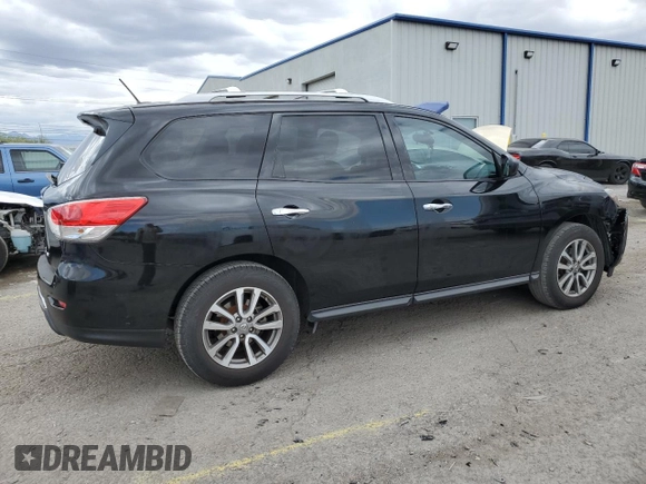 2015 Nissan Pathfinder SV with VIN 5N1AR2MN8FC628824, listed as a Copart auction lot 54905785 with 91,158 mi miles and Salvage title. Bid and sale history available at DreamBid. Image 3.
