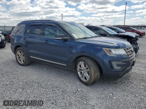 2017 Ford Explorer XLT with VIN 1FM5K8D87HGA74576, listed as a Copart auction lot 52986425 with Not Provided miles and Salvage Title. Bid and sale history available at DreamBid. Image 4.