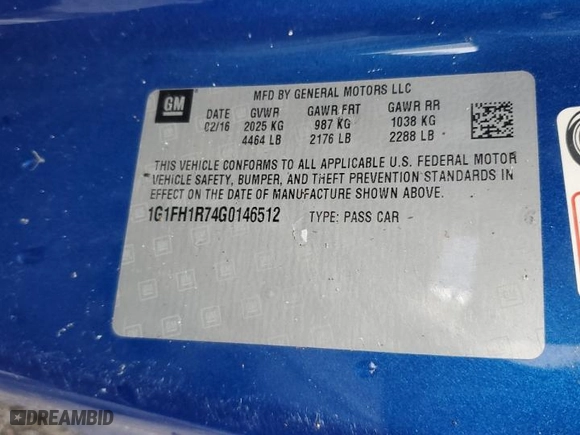 2016 Chevrolet Camaro 2SS with VIN 1G1FH1R74G0146512, listed as a Copart auction lot 74522063 with 0 mi miles and Non Repairable. Bid and sale history available at carsss.com. Image 12.