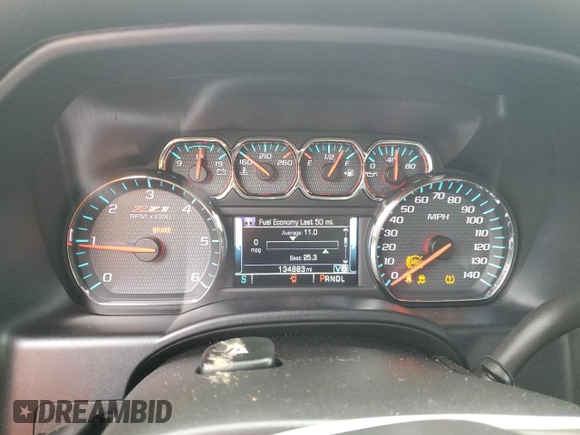2017 Chevrolet Silverado 1500 LT with VIN 1GCVKREC1HZ315310, listed as a Copart auction lot 52013545 with 134,883 mi miles and Salvage Title. Bid and sale history available at DreamBid. Image 9.