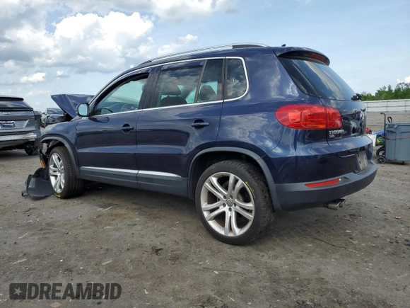 2016 Volkswagen Tiguan SEL with VIN WVGAV7AXXGW555809, listed as a Copart auction lot 55177805 with 40,676 mi miles and Salvage Title. Bid and sale history available at DreamBid. Image 2.