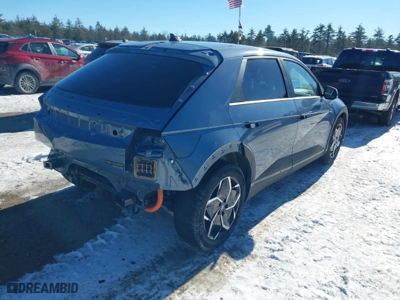 2022 Hyundai IONIQ 5 SE with VIN KM8KMDAF8NU101337, listed as a IAAI auction lot 41389478 with 38,734 mi miles. Bid and sale history available at carsss.com. Image 4.