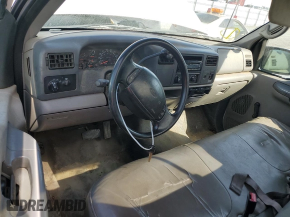 1999 Ford Super Duty F-250 XL with VIN 1FTNF20L0XEE66230, listed as a Copart auction lot 43586355 with 183,821 mi miles and Salvage Title. Bid and sale history available at carsss.com. Image 8.