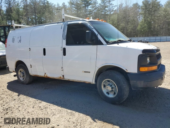 2006 Chevrolet Express Cargo Van with VIN 1GCGG25V561211868, listed as a Copart auction lot 69066834 with Not Provided miles and Non Repairable. Bid and sale history available at carsss.com. Image 4.