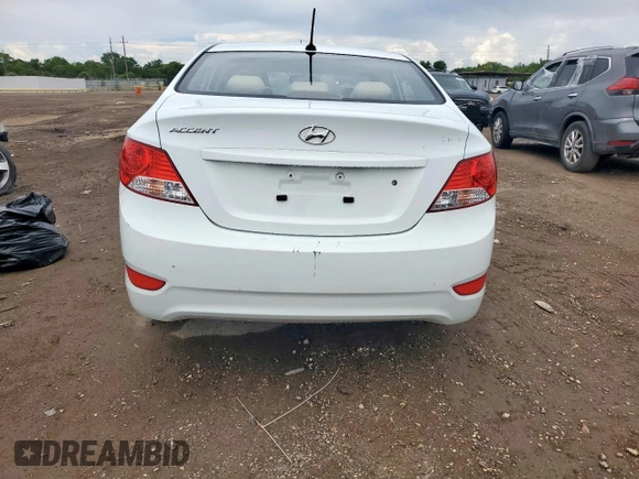 2012 Hyundai Accent GLS with VIN KMHCU4AEXCU069242, listed as a Copart auction lot 61475315 with 136,591 mi miles and Salvage title. Bid and sale history available at DreamBid. Image 6.