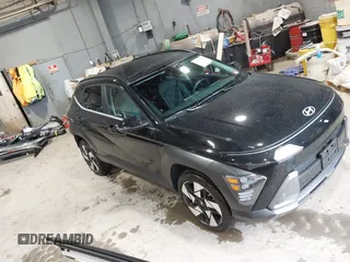 2024 Hyundai Kona Limited with VIN KM8HECA35RU097714, listed as a IAAI auction lot 40592804 with 6,971 mi miles. Bid and sale history available at carsss.com. Image 1.