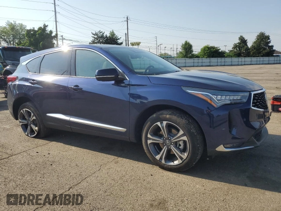 2022 Acura RDX Advance with VIN 5J8TC2H75NL004912, listed as a Copart auction lot 57089065 with 23,728 mi miles and Salvage title. Bid and sale history available at DreamBid. Image 4.
