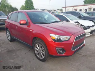 2015 Mitsubishi Outlander Sport ES with VIN 4A4AP3AU0FE005318, listed as a IAAI auction lot 42043404 with 89,300 mi miles. Bid and sale history available at carsss.com. Image 1.