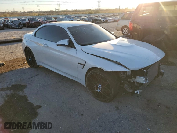 2018 BMW M4 with VIN WBS4Z9C59JEA24106, listed as a Copart auction lot 86923274 with 24,235 mi miles and Salvage title. Bid and sale history available at DreamBid. Image 4.