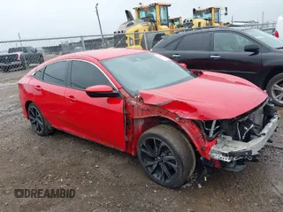 2019 Honda Civic Sedan Sport with VIN 2HGFC2F83KH540209, listed as a IAAI auction lot 41601755 with 54,177 mi miles. Bid and sale history available at carsss.com. Image 1.
