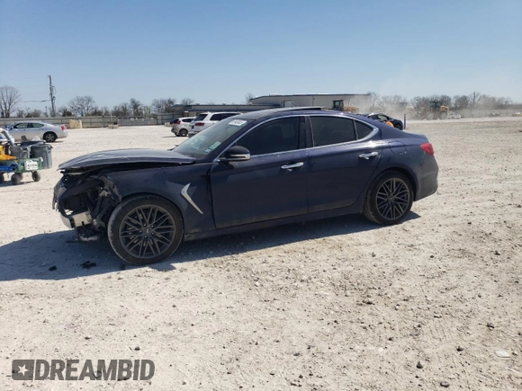 2019 Genesis G70 Advanced with VIN KMTG34LA0KU017086, listed as a Copart auction lot 47943445 with 87,692 mi miles and Salvage title. Bid and sale history available at DreamBid. Image 1.