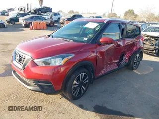 2019 Nissan Kicks SV with VIN 3N1CP5CU3KL493055, listed as a IAAI auction lot 41313642 with 57,520 mi miles. Bid and sale history available at carsss.com. Image 2.