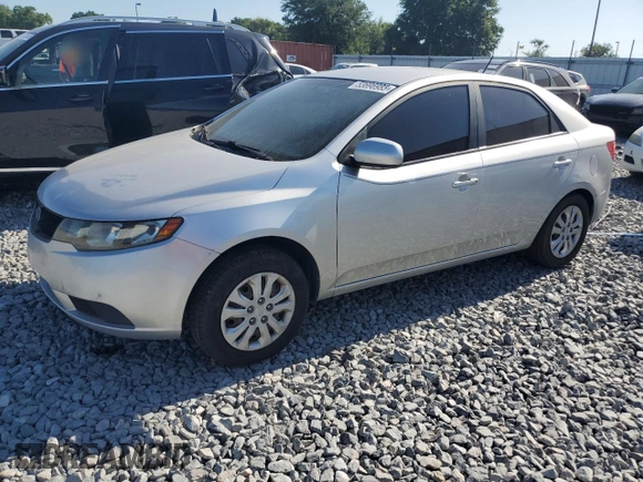 2010 Kia Forte LX with VIN KNAFT4A23A5107621, listed as a Copart auction lot 53696985 with 124,833 mi miles and Salvage Title. Bid and sale history available at carsss.com. Image 1.