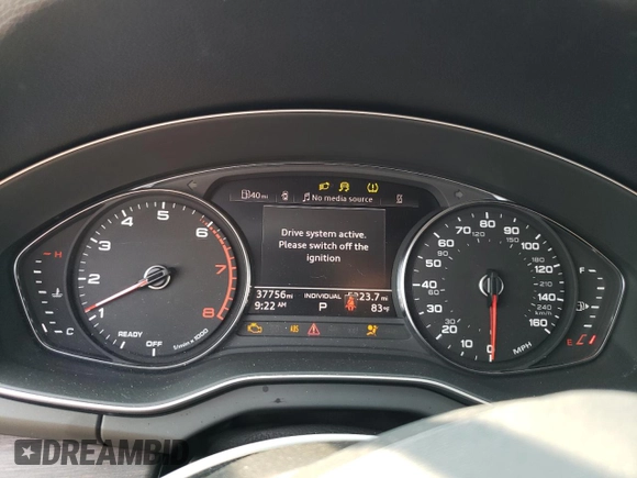 2022 Audi Q5 Premium with VIN WA1ABAFY4N2086369, listed as a Copart auction lot 58120795 with 37,756 mi miles and Salvage title. Bid and sale history available at DreamBid. Image 9.