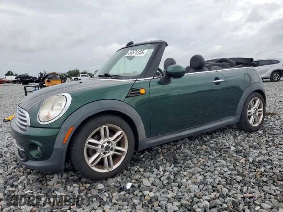 2012 MINI Convertible with VIN WMWZN3C50CT134069, listed as a Copart auction lot 56524155 with 106,480 mi miles and Clean title. Bid and sale history available at DreamBid. Image 1.