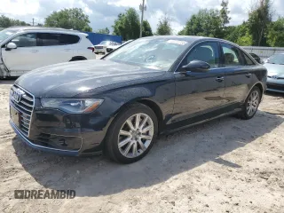 2016 Audi A6 Premium Plus with VIN WAUGFAFC2GN077323, listed as a Copart auction lot 60722755 with 106,580 mi miles and Salvage title. Bid and sale history available at DreamBid. Image 1.
