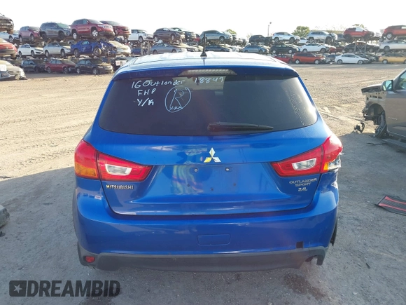 2016 Mitsubishi Outlander Sport 2.4 ES with VIN JA4AR3AW0GZ057815, listed as a IAAI auction lot 41721549 with 107,233 mi miles. Bid and sale history available at carsss.com. Image 16.