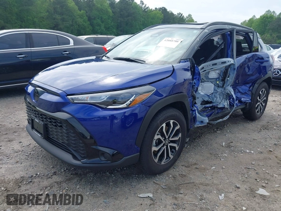 2024 Toyota Corolla Cross Hybrid S with VIN 7MUFBABG2RV042934, listed as a IAAI auction lot 42098911 with 7,613 mi miles and . Bid and sale history available at DreamBid. Image 17.
