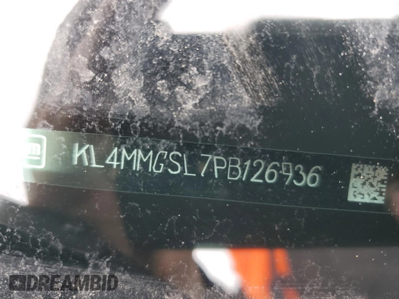 2023 Buick Encore GX Essence with VIN KL4MMGSL7PB126936, listed as a Copart auction lot 53088395 with 20,167 mi miles and Salvage title. Bid and sale history available at DreamBid. Image 14.