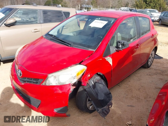 2013 Toyota Yaris L with VIN JTDKTUD39DD548573, listed as a IAAI auction lot 41152564 with 158,510 mi miles. Bid and sale history available at carsss.com. Image 2.