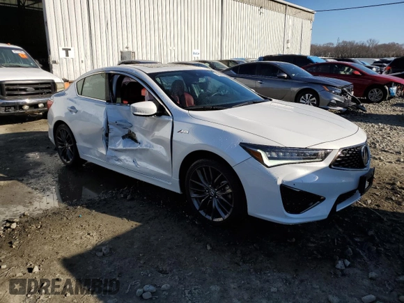 2022 Acura ILX w/Premium/A-Spec Package with VIN 19UDE2F86NA008991, listed as a Copart auction lot 48329275 with 13,442 mi miles and Salvage Title. Bid and sale history available at carsss.com. Image 4.