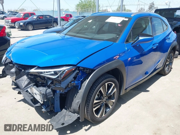 2022 Lexus UX with VIN JTHX3JBH0N2049742, listed as a IAAI auction lot 41917341 with 18,728 mi miles. Bid and sale history available at carsss.com. Image 2.